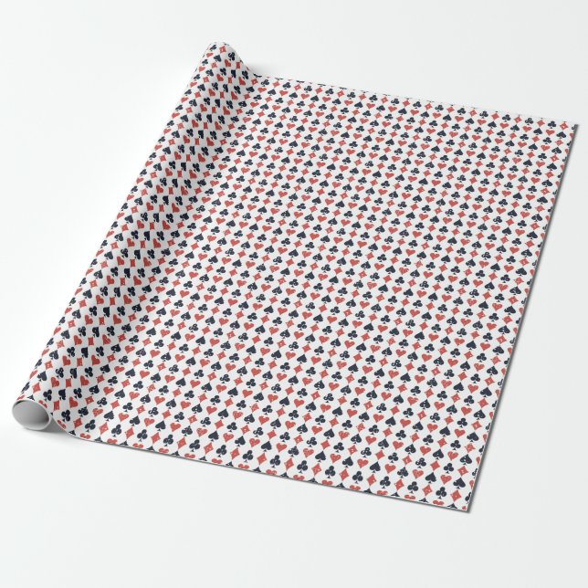 Playing Cards: Grunge Abstract Pattern Wrapping Paper (Unrolled)