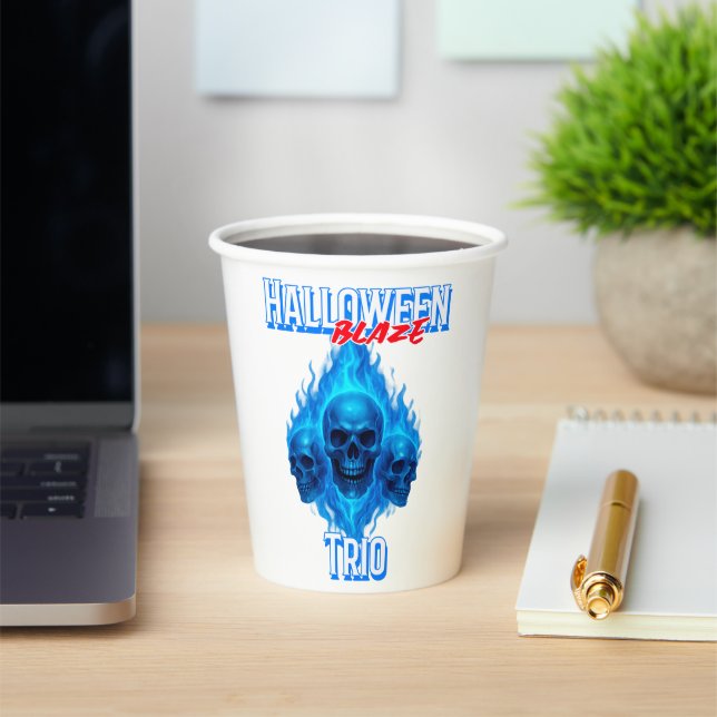 Playing cards - Halloween Blaze Trio Paper Cups (Insitu)