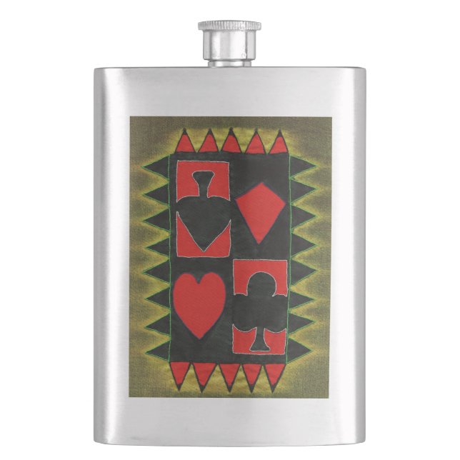 Playing cards hip flask (Front)