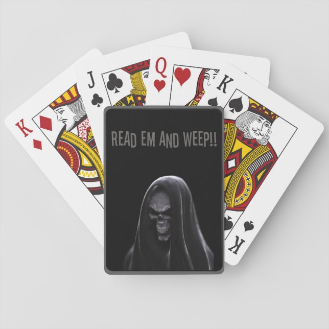 Playing Cards in Black - Grim Reaper (Back)