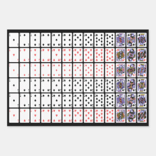 Playing Cards in Rows Ace through King Wrapping Paper Sheet