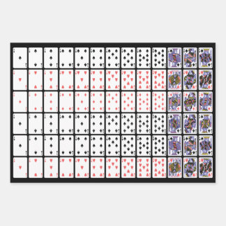 Playing Cards in Rows Ace through King Wrapping Paper Sheet