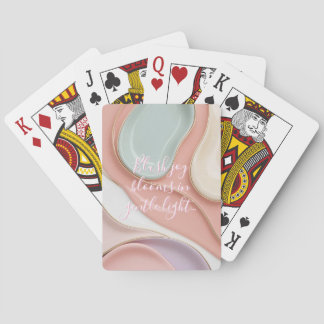 Playing cards in stylish abstract graphic