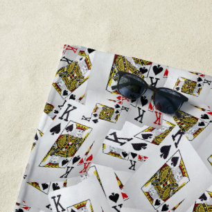Playing Cards Kings Layered, Beach Towel
