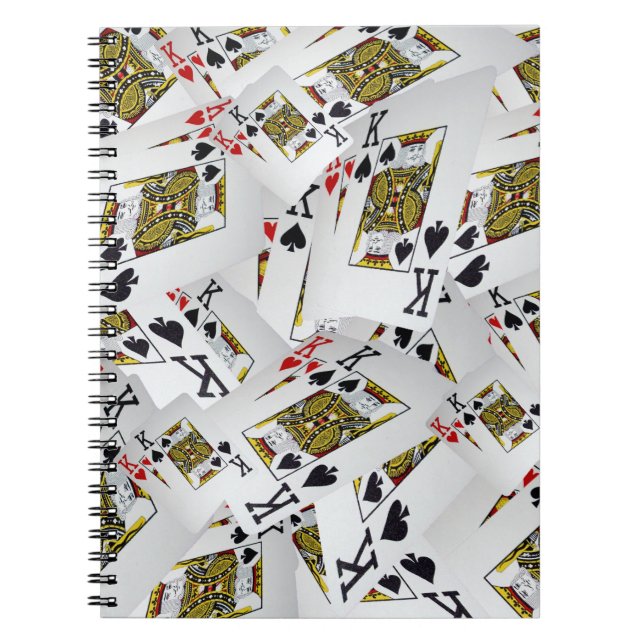 Playing Cards Kings Layered, Notebook (Front)