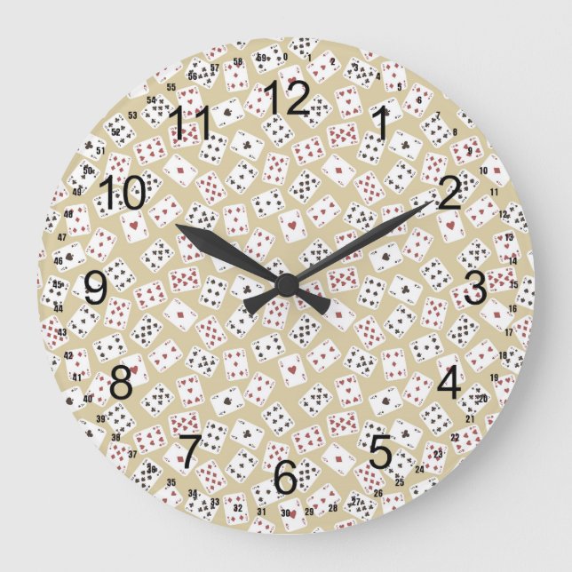 Playing Cards Large Clock (Front)