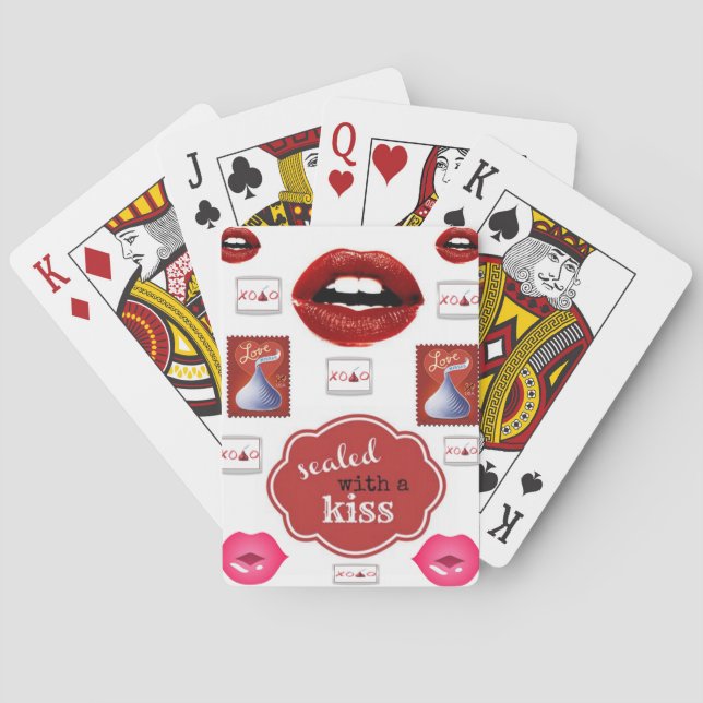 Playing cards lipstick makeup for her (Back)