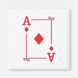 Playing Cards - Matching Diamonds Card Suits Ace Magnet