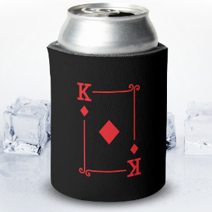 Playing Cards - Matching Diamonds Card Suits King Can Cooler
