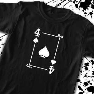 Playing Cards Matching Spades Card Suits Four (4) T-Shirt