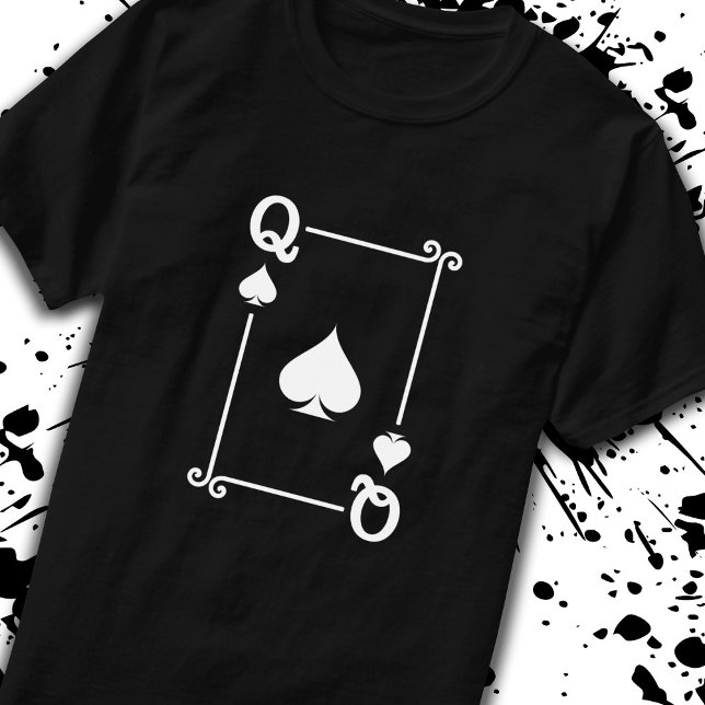 Playing Cards - Matching Spades Card Suits - Queen T-Shirt (Creator Uploaded)