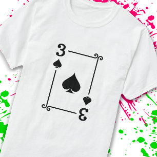 Playing Cards Matching Spades Card Suits Three (3) T-Shirt