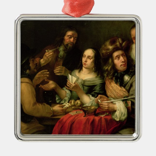 Playing Cards Metal Ornament (Front)