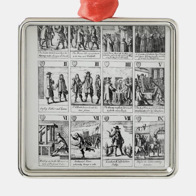 Playing cards metal ornament (Front)
