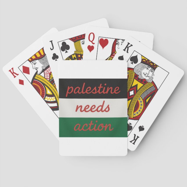 Playing Cards Palestine needs Action (Back)