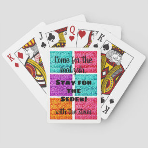 Playing Cards Passove Funny Colourful Matzah
