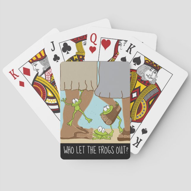 Playing Cards Passove Funny Who let the frogs out? (Back)