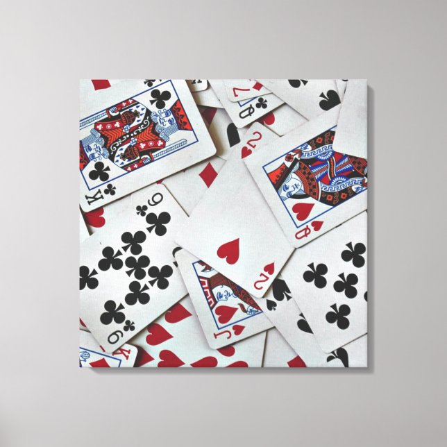 Playing Cards Poker Games Queen King Canvas Print (Front)