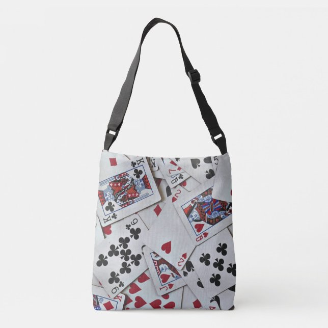 Playing Cards Poker Games Queen King Crossbody Bag (Back)