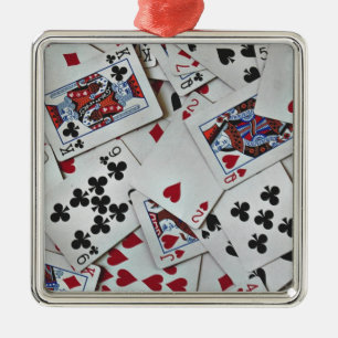 Playing Cards Poker Games Queen King Metal Ornament