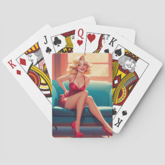 Playing Cards, Poker, Pin-Up Girl, Blonde Cards
