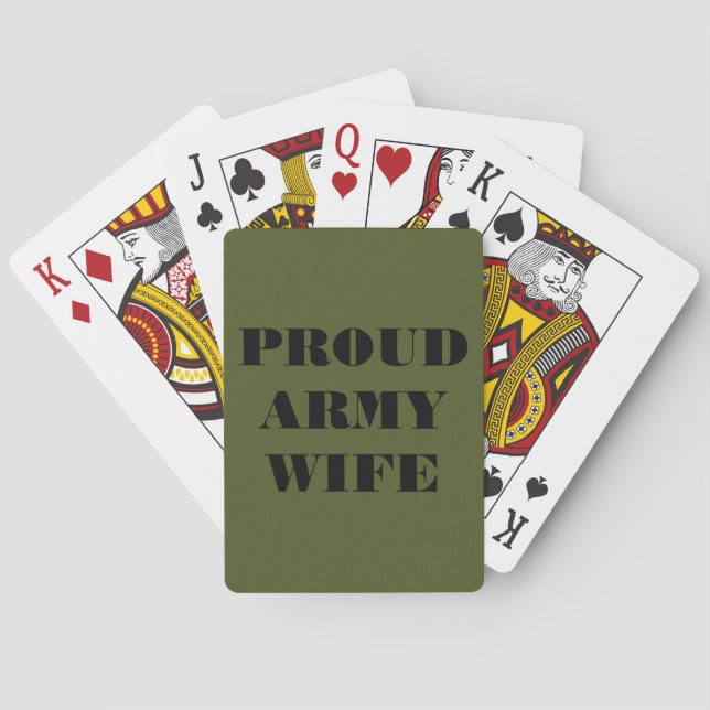 Playing Cards Proud Army Wife (Back)
