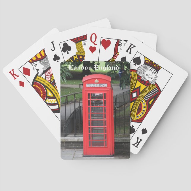 Playing cards, Red London Telephone Booth Playing Cards (Back)