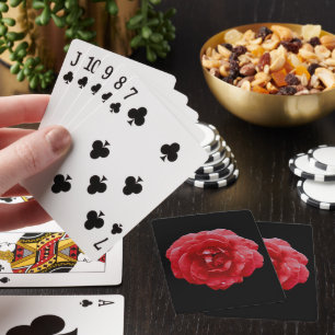 Playing Cards - Red Red Rose on Black