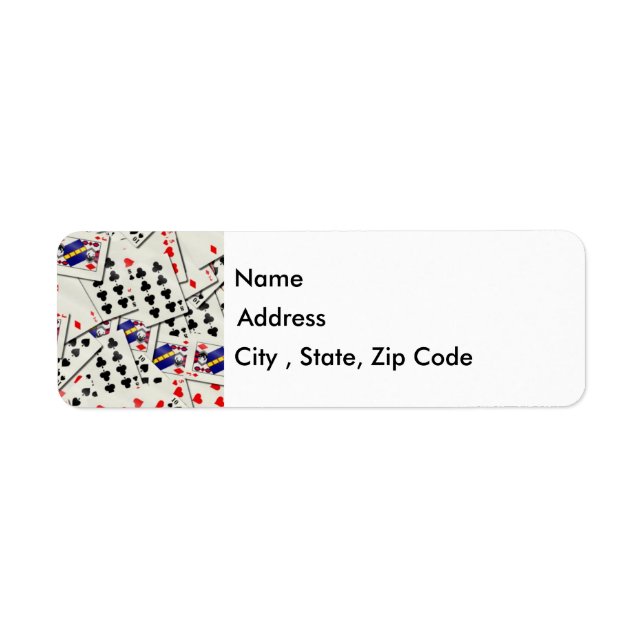 Playing Cards Return Address Label (Front)