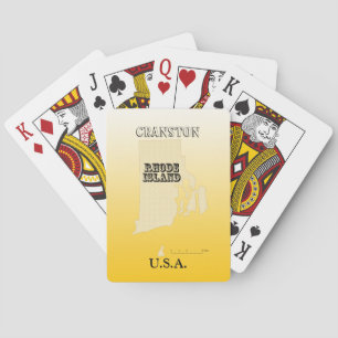 Playing Cards - Rhode Island State Map with City
