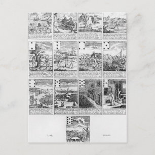 Playing cards satirizing "bubble" ventures