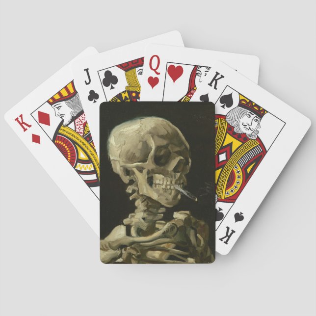 Playing Cards  skull smoking by van gogh (Back)