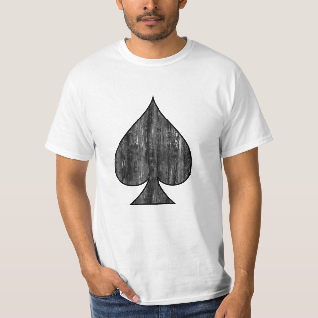 Playing Cards Spade Icon T-Shirt (Front)