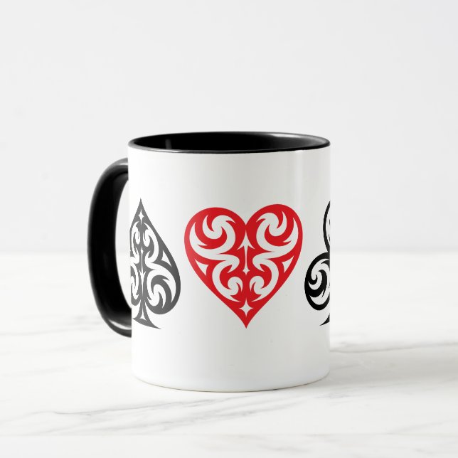Playing Cards Suit Symbols Mug (Front Left)