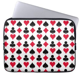 Playing cards symbols pattern laptop sleeve