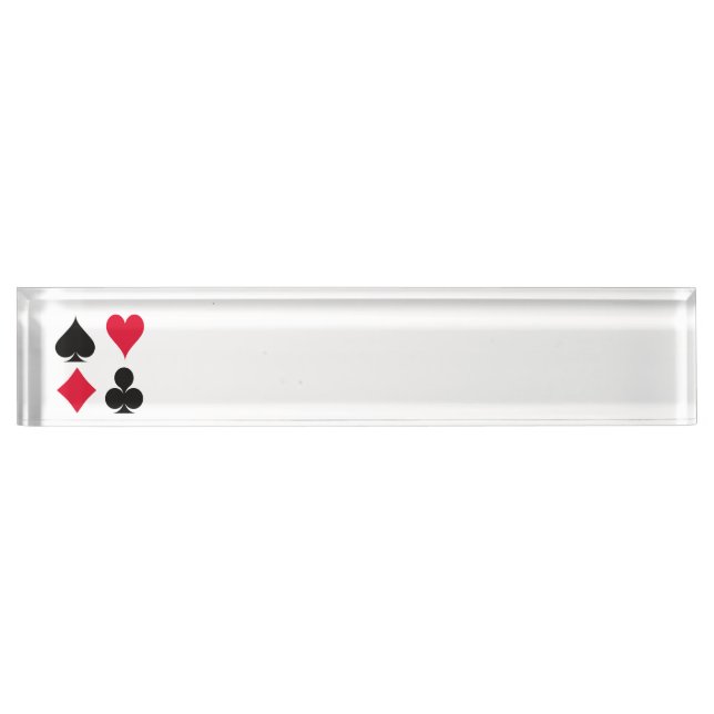 Playing cards symbols pattern nameplate (Front)