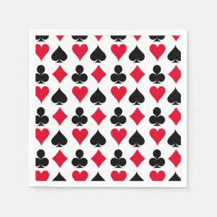 Playing cards symbols pattern napkin