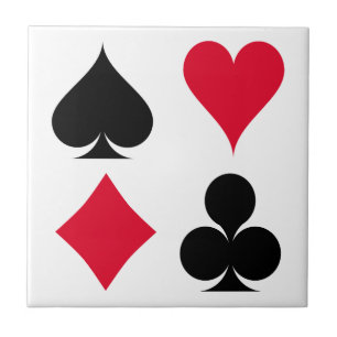 Playing cards symbols pattern tile