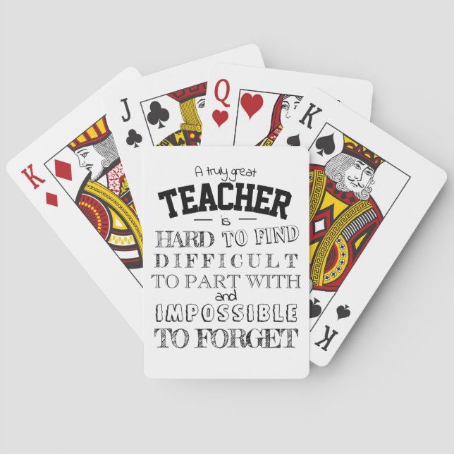 Playing cards Teacher Thank you Appreciation Gift (Back)