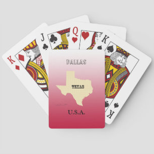 Playing Cards - Texas Map with City