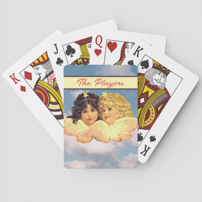 PLAYING CARDS TWIN ANGELS CUSTOM TEXT (Back)