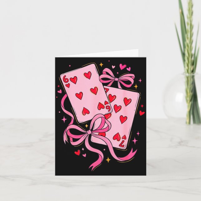 Playing Cards Valentine 6 7 Six Seven Meme Preppy  (Front)