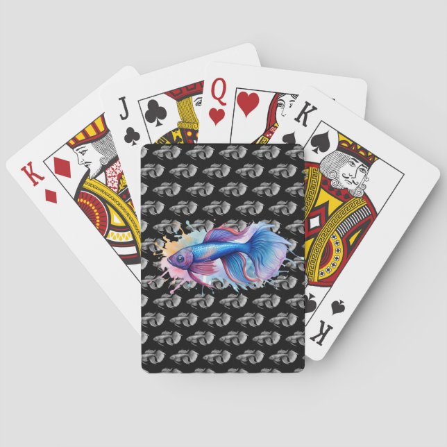 Playing Cards - Watercolor Series: Betta Fish (Back)