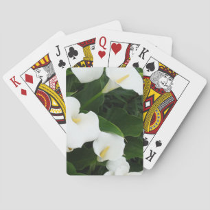 Playing Cards White Lillium Flowers
