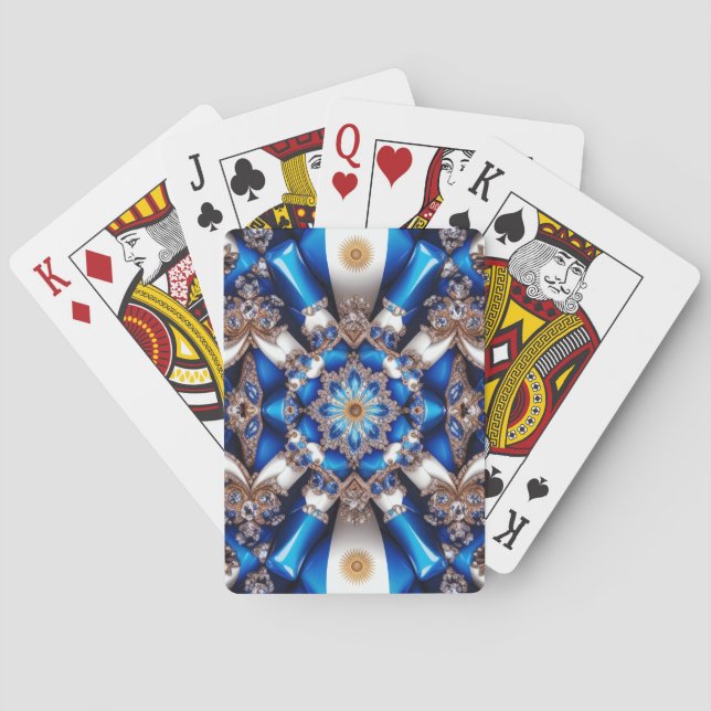 Playing Cards with Argentinian Colours (Back)