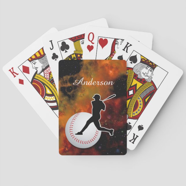Playing Cards with Baseball Player and Ball (Back)
