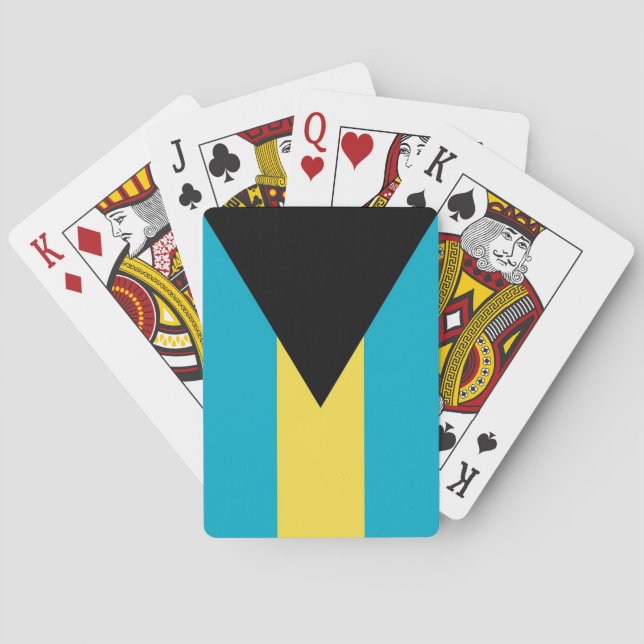 Playing Cards with Flag of Bahamas (Back)