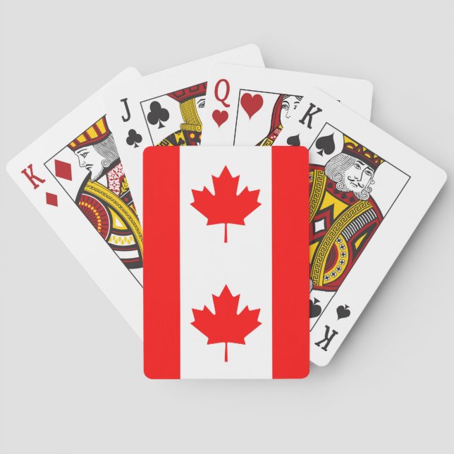 Playing Cards with Flag of Canada (Back)