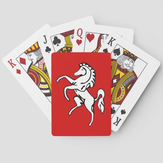 Playing Cards with flag of Kent County (Back)