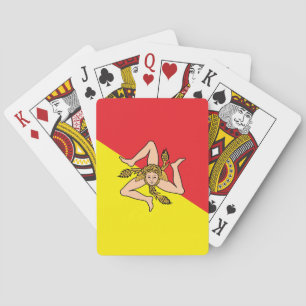 Playing Cards with flag of Sicily
